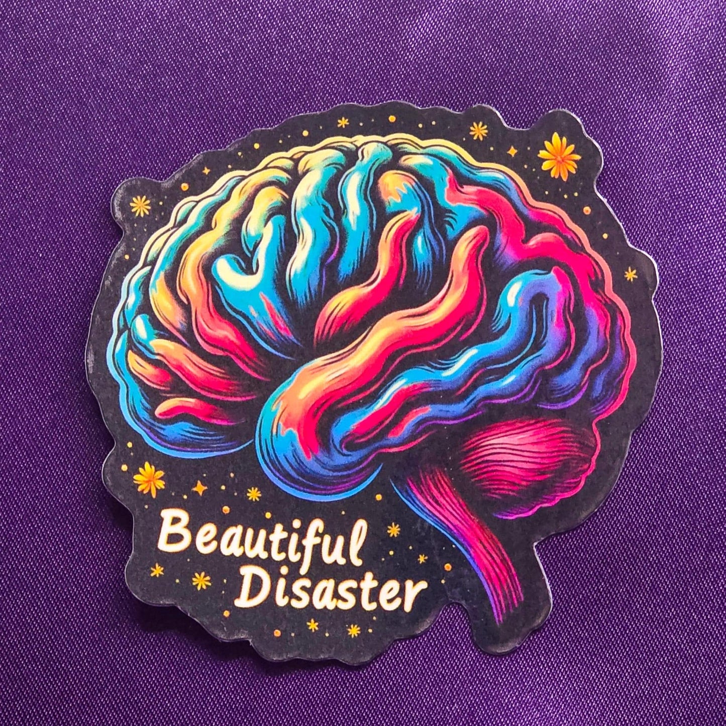 Neurodiversity Brain Sticker: Mental Health, ADHD, Chaotic Designs My Store