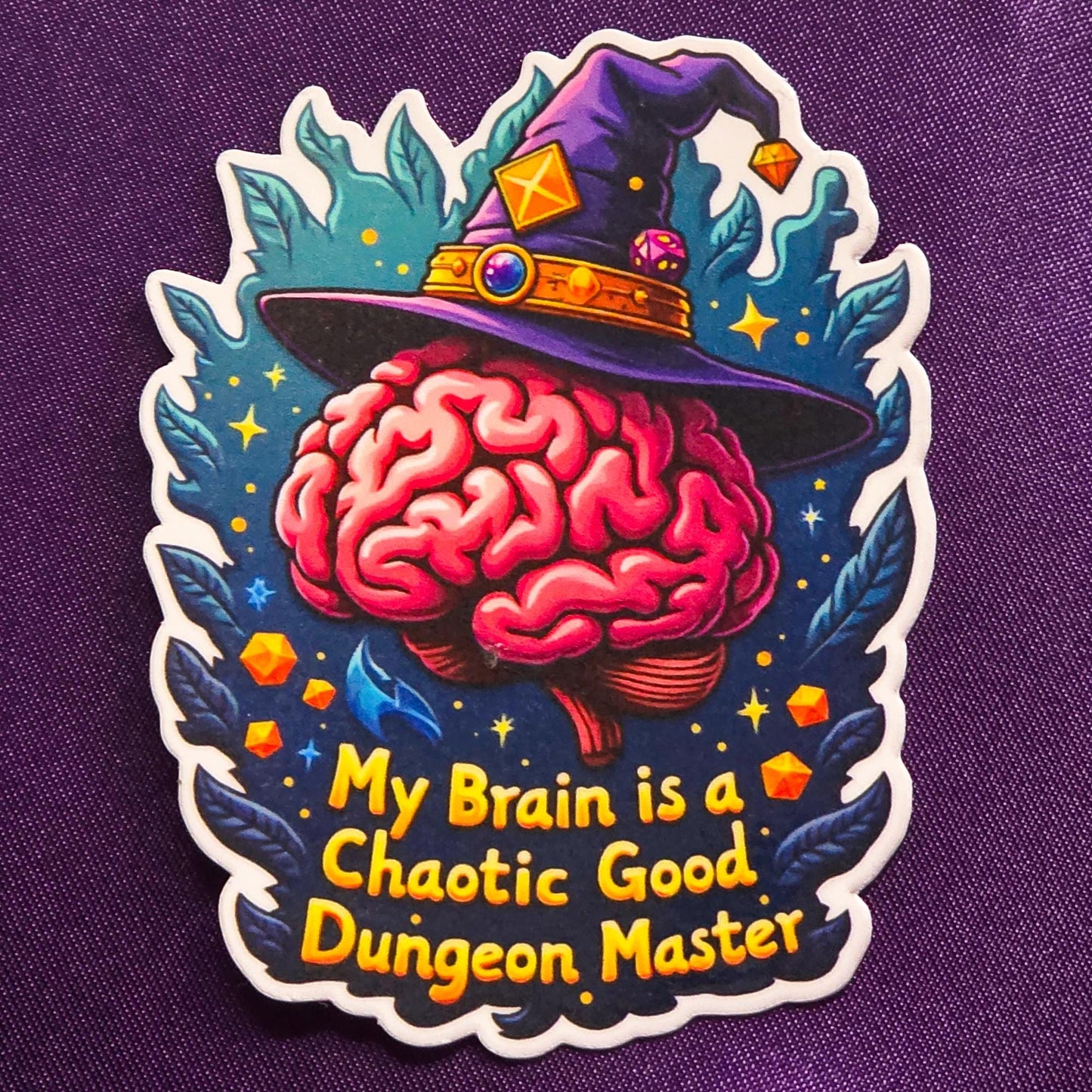 Neurodiversity Brain Sticker: Mental Health, ADHD, Chaotic Designs My Store