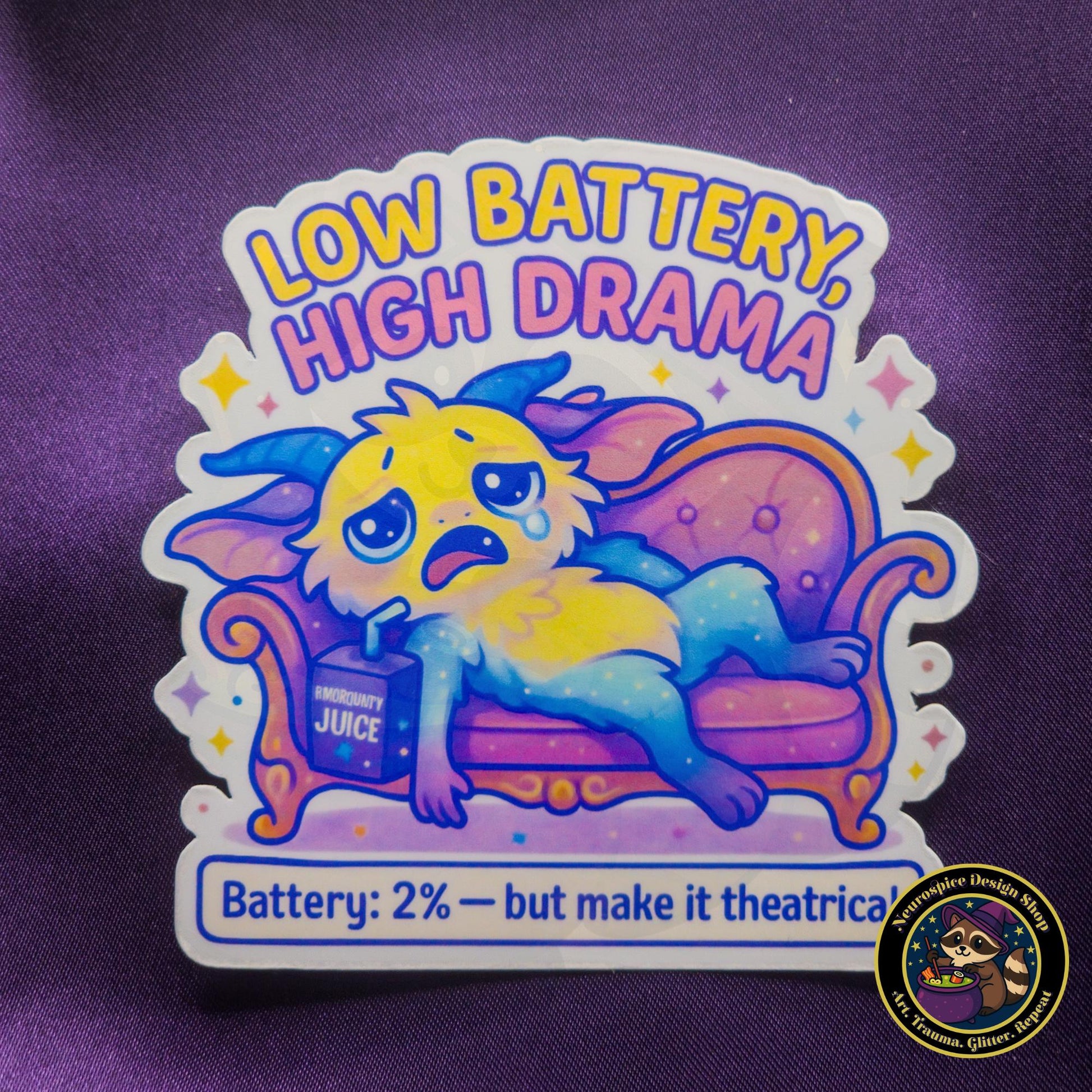Quirky ADHD & Neurodivergent Stickers: Holographic or Clear Vinyl for Adults' Mental Health Journey My Store