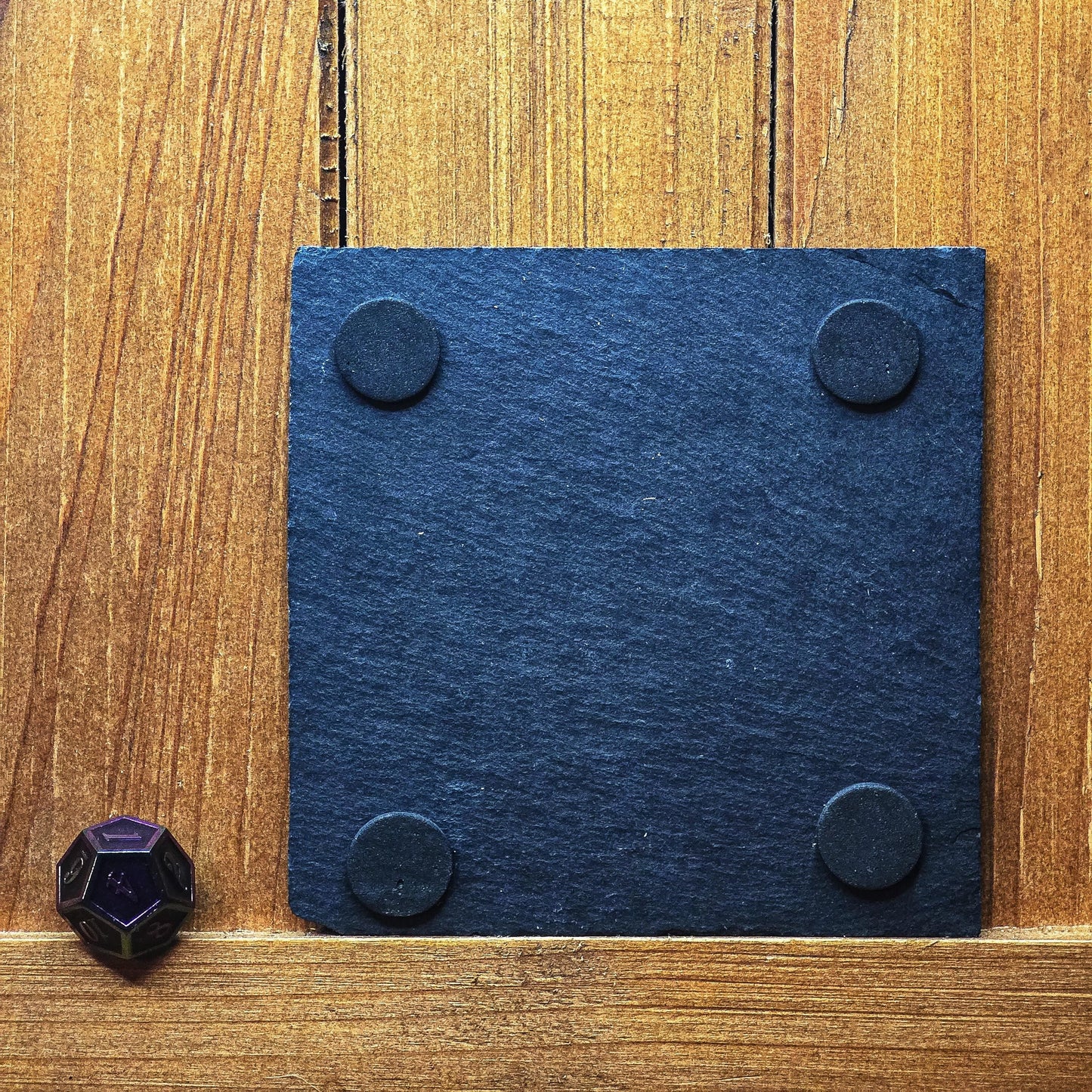 Custom Slate Engraved Coaster: Gothic Tribute for Beloved Cryptids & Familiars My Store