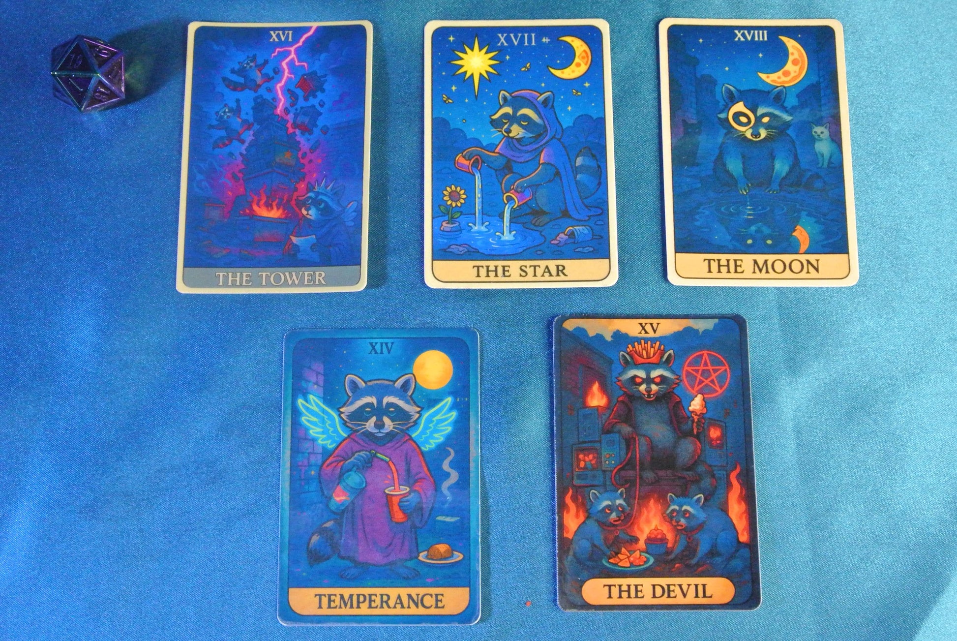 Moonlit Dumpster Oracle Sticker Set: 22 Laminated Tarot Stickers My Store