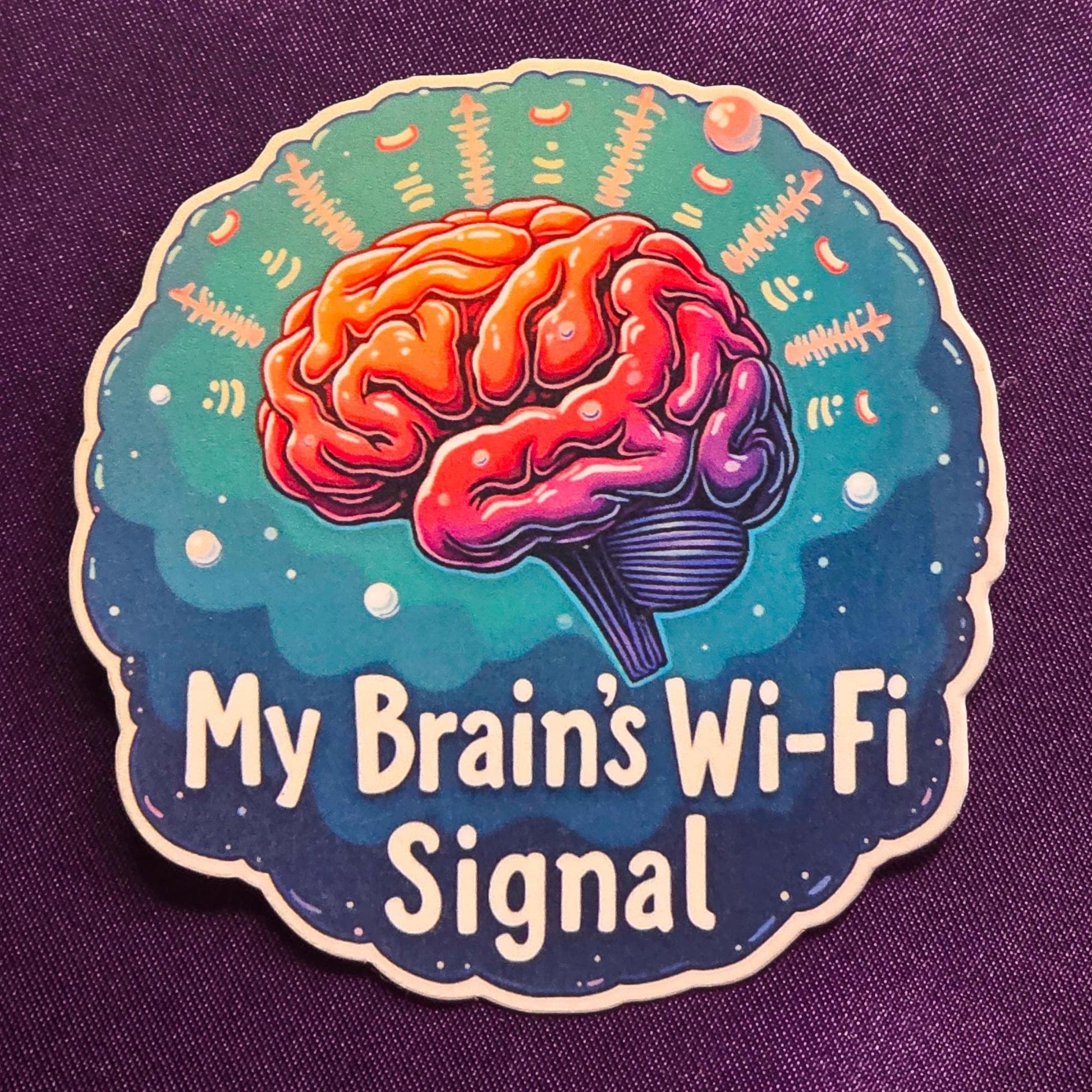 Neurodiversity Brain Sticker: Mental Health, ADHD, Chaotic Designs My Store