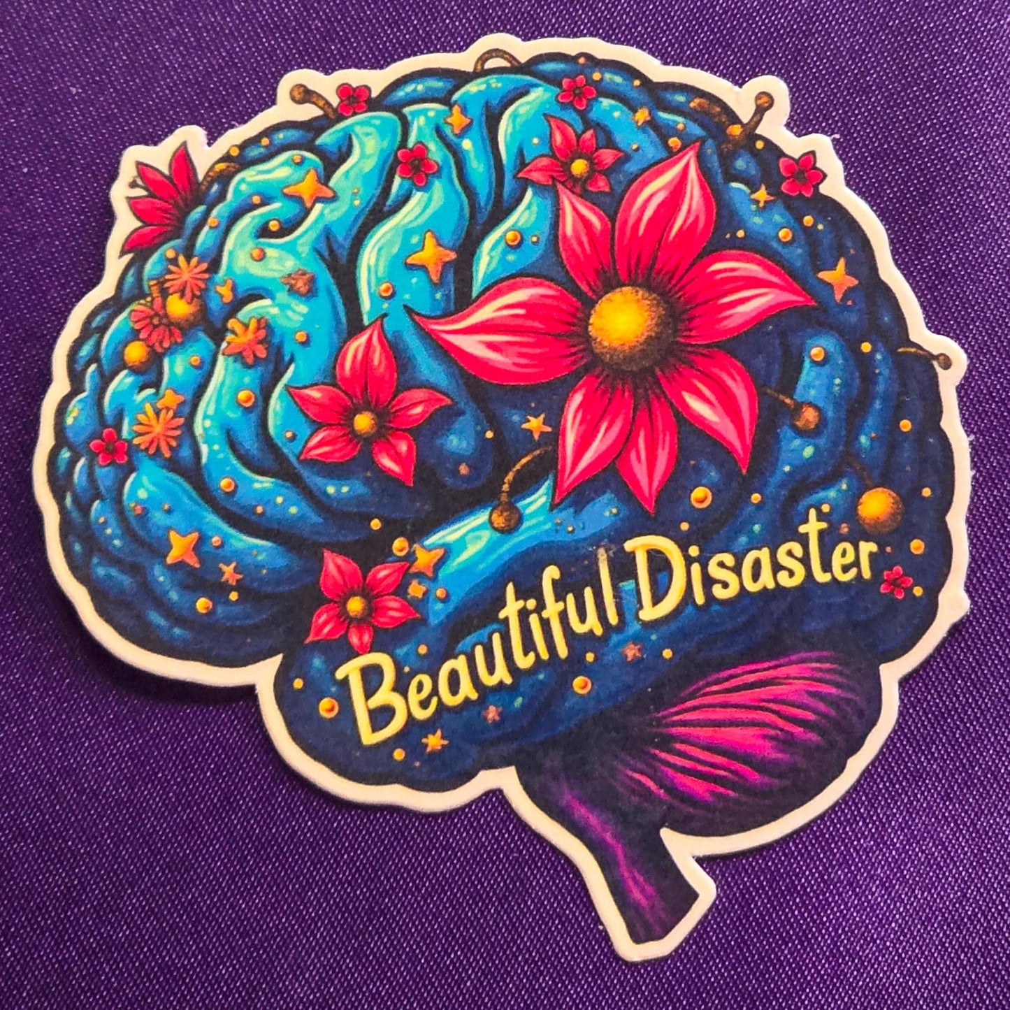 Neurodiversity Brain Sticker: Mental Health, ADHD, Chaotic Designs My Store