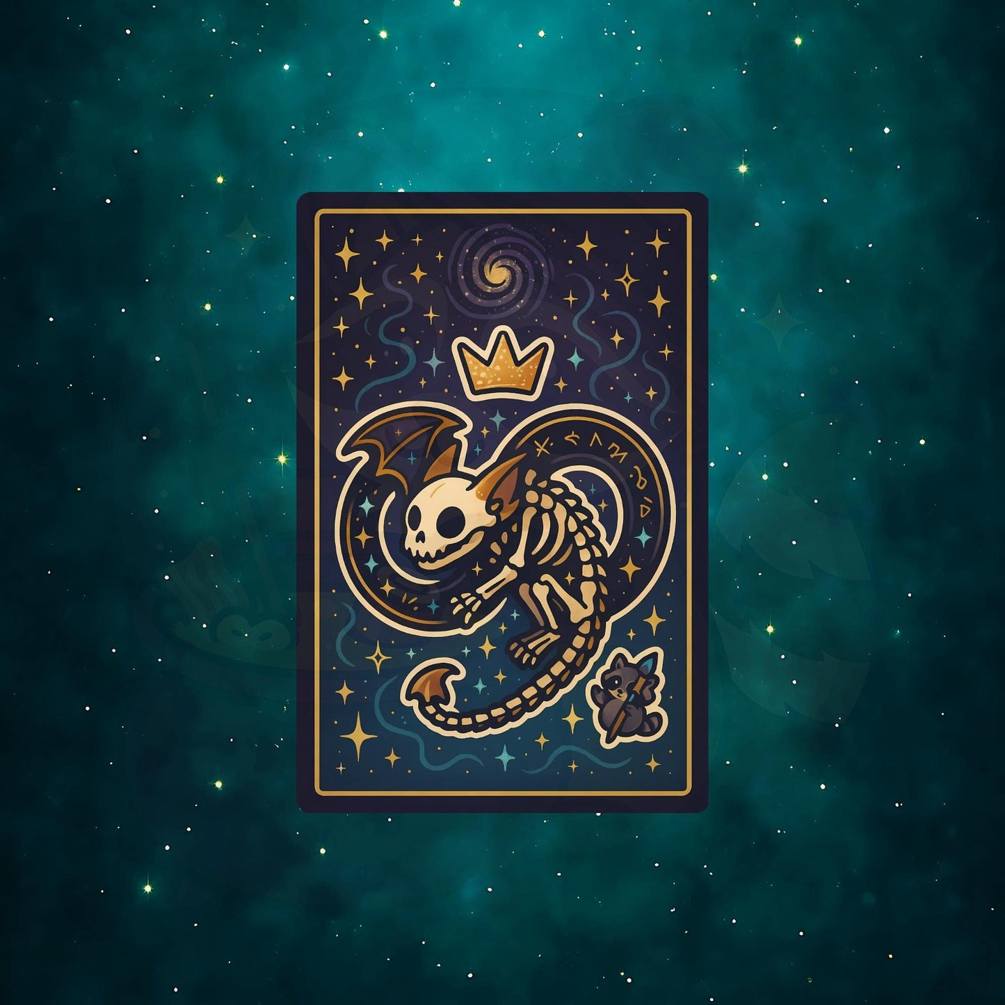 Whimsical Mini Tarot Cards: Tacky Metal Oracle Deck - Sublimated Aluminum Divination My Store