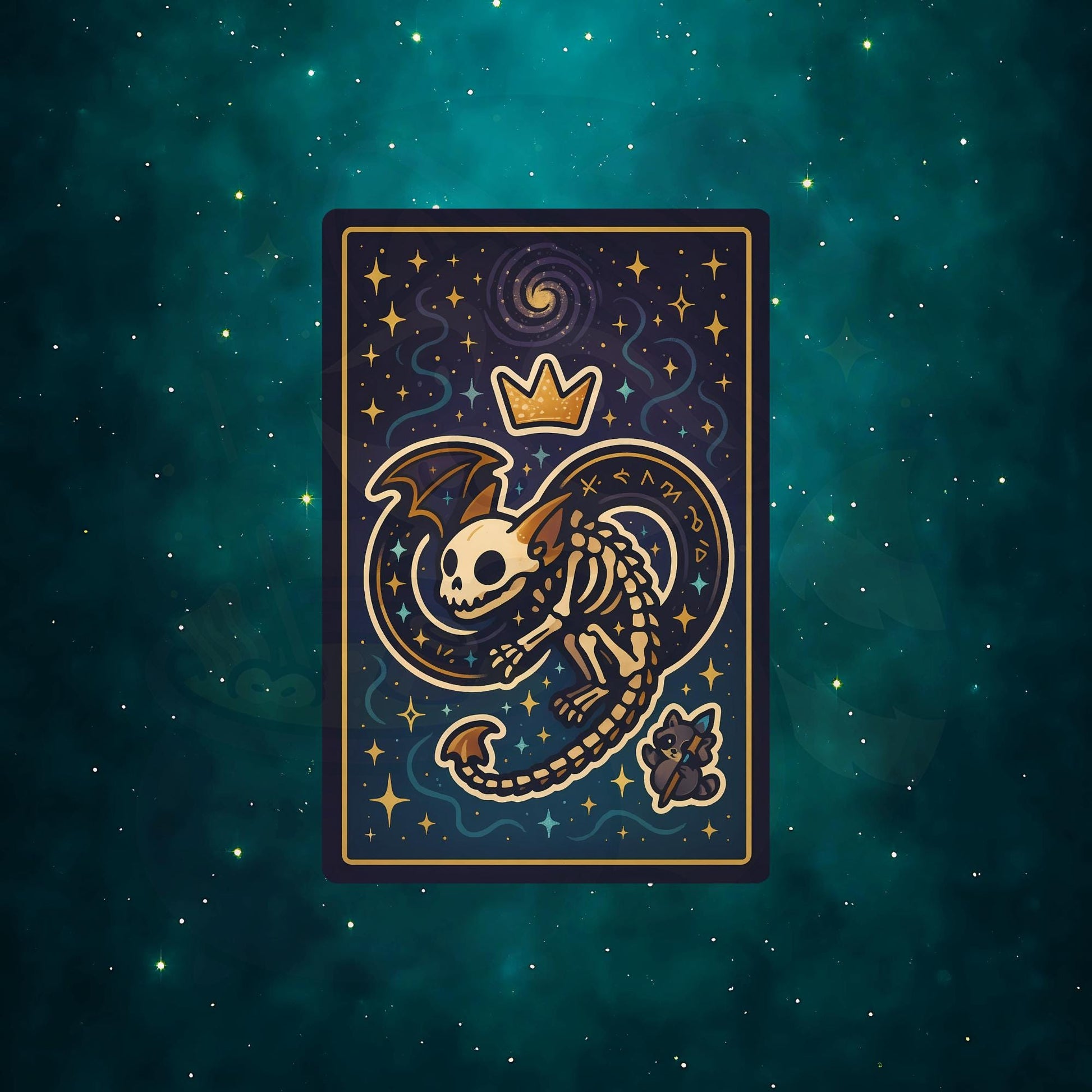 Whimsical Mini Tarot Cards: Tacky Metal Oracle Deck - Sublimated Aluminum Divination My Store