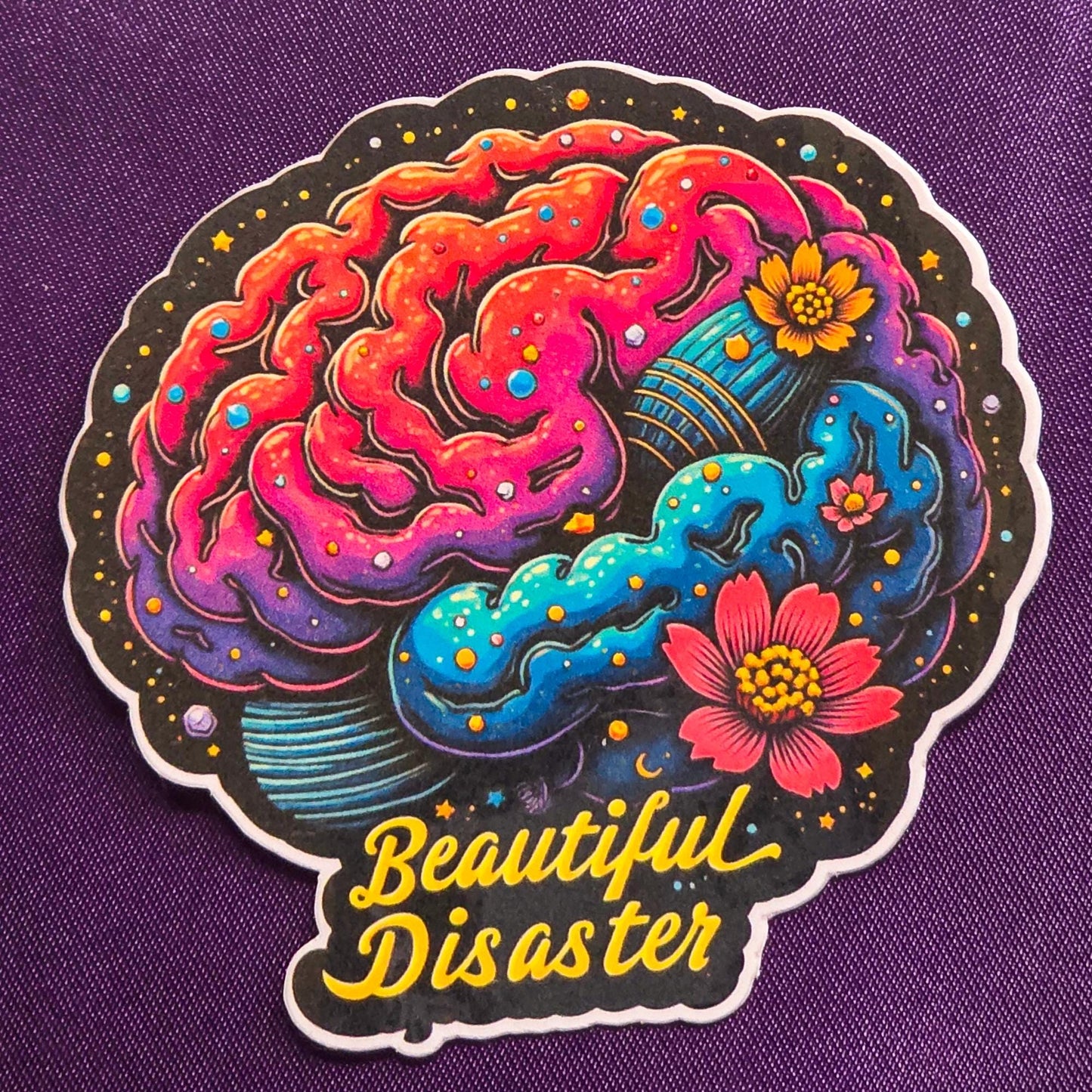 Neurodiversity Brain Sticker: Mental Health, ADHD, Chaotic Designs My Store