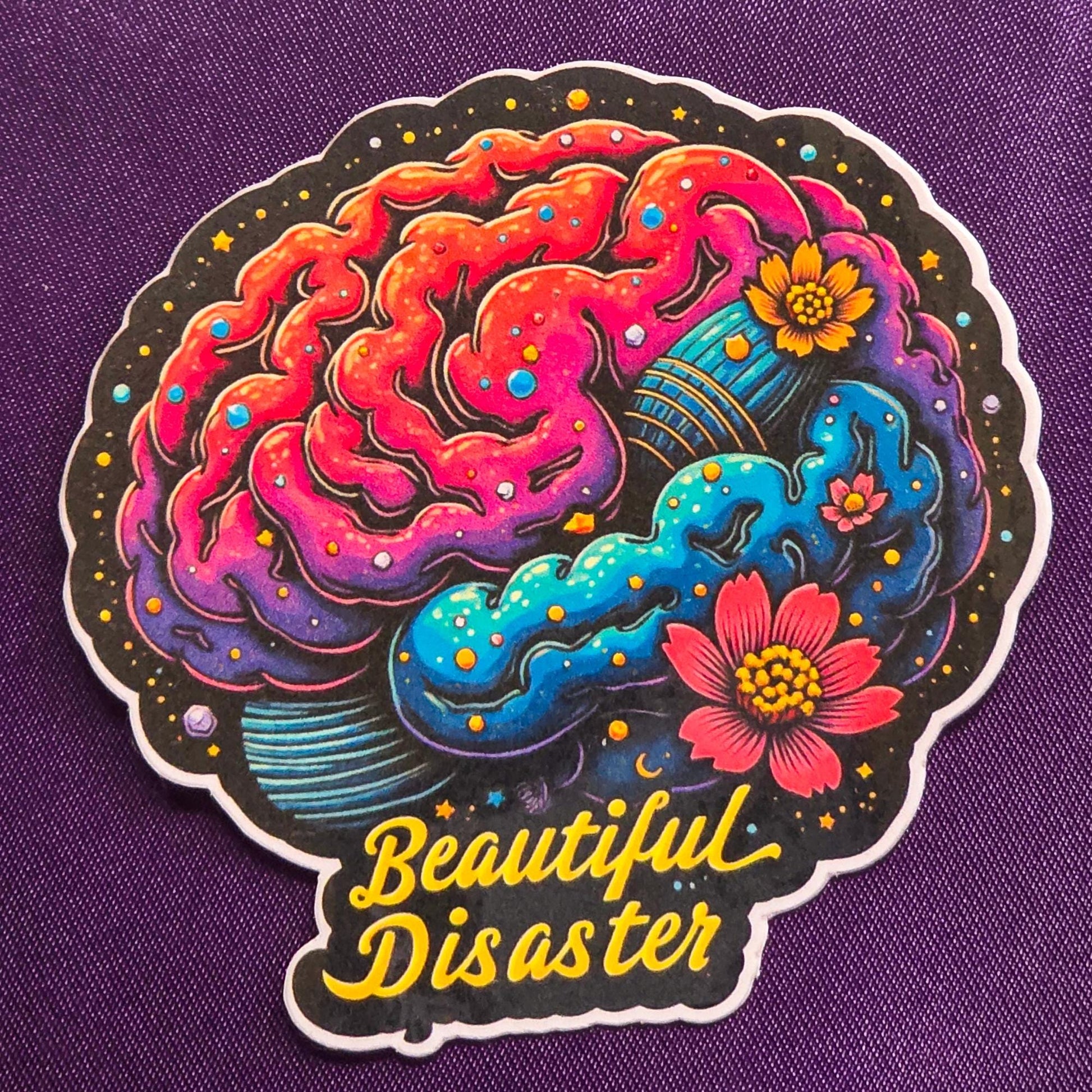 Neurodiversity Brain Sticker: Mental Health, ADHD, Chaotic Designs My Store