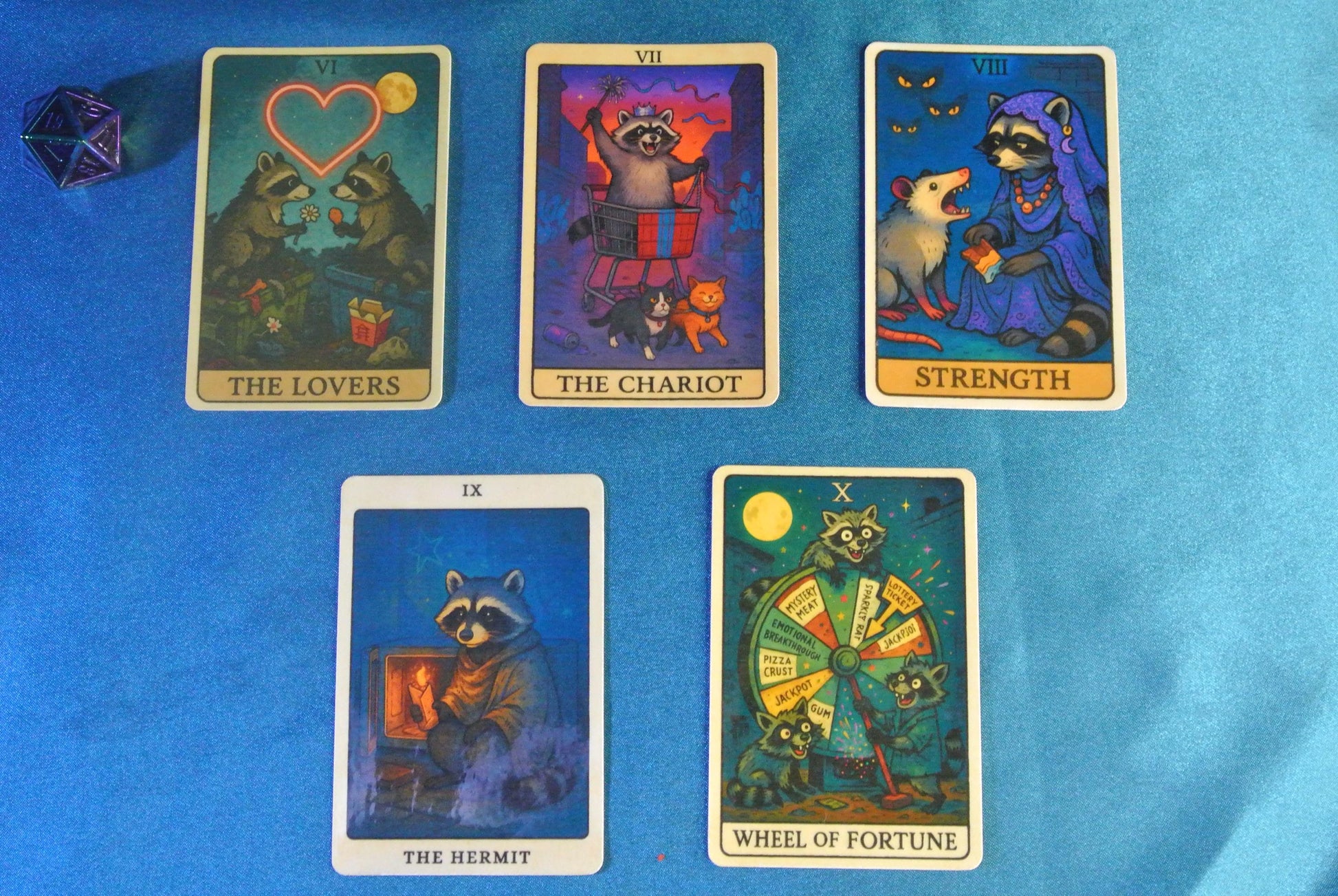 Moonlit Dumpster Oracle Sticker Set: 22 Laminated Tarot Stickers My Store