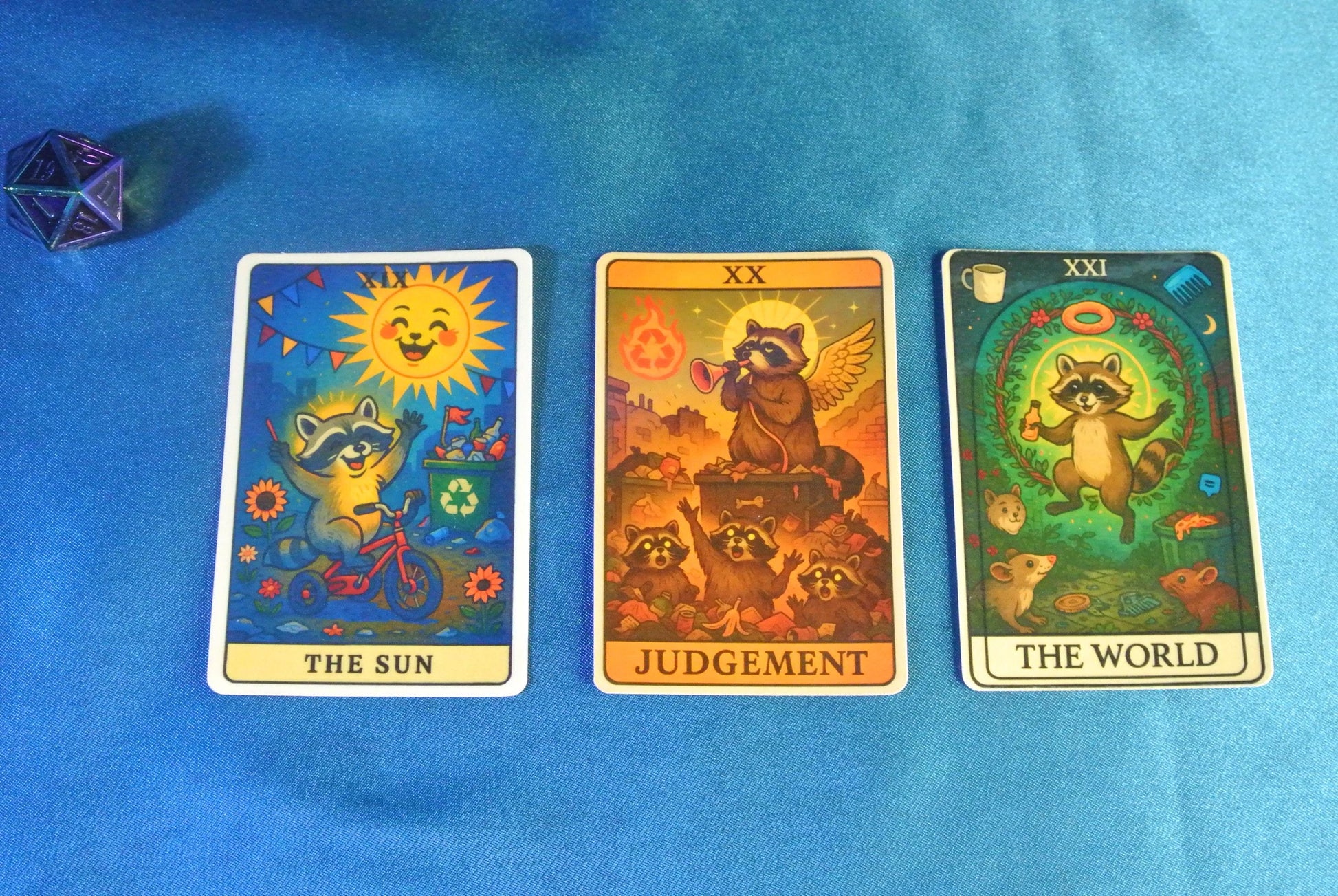Moonlit Dumpster Oracle Sticker Set: 22 Laminated Tarot Stickers My Store