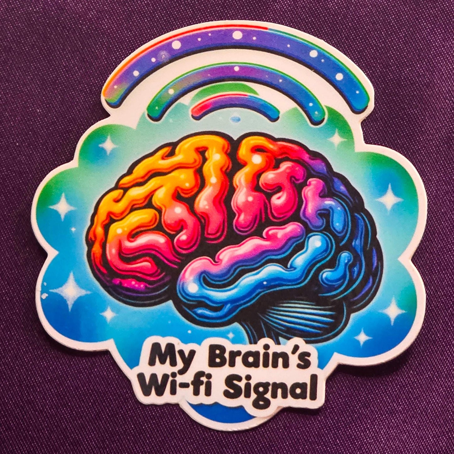 Neurodiversity Brain Sticker: Mental Health, ADHD, Chaotic Designs My Store