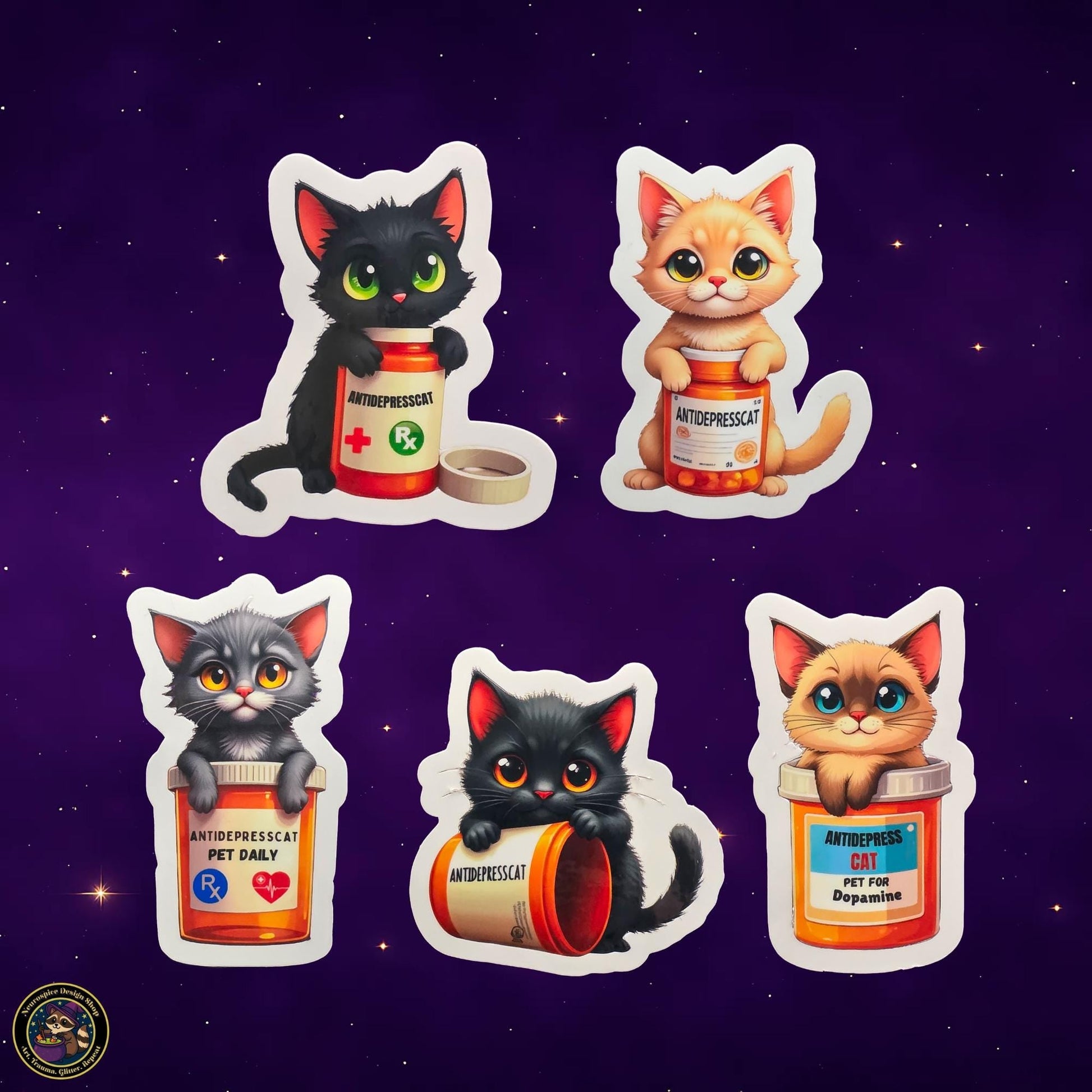 Kawaii Cat Sticker: Cute Waterproof Decal My Store