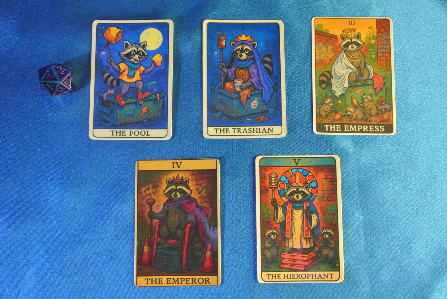 Moonlit Dumpster Oracle Sticker Set: 22 Laminated Tarot Stickers My Store