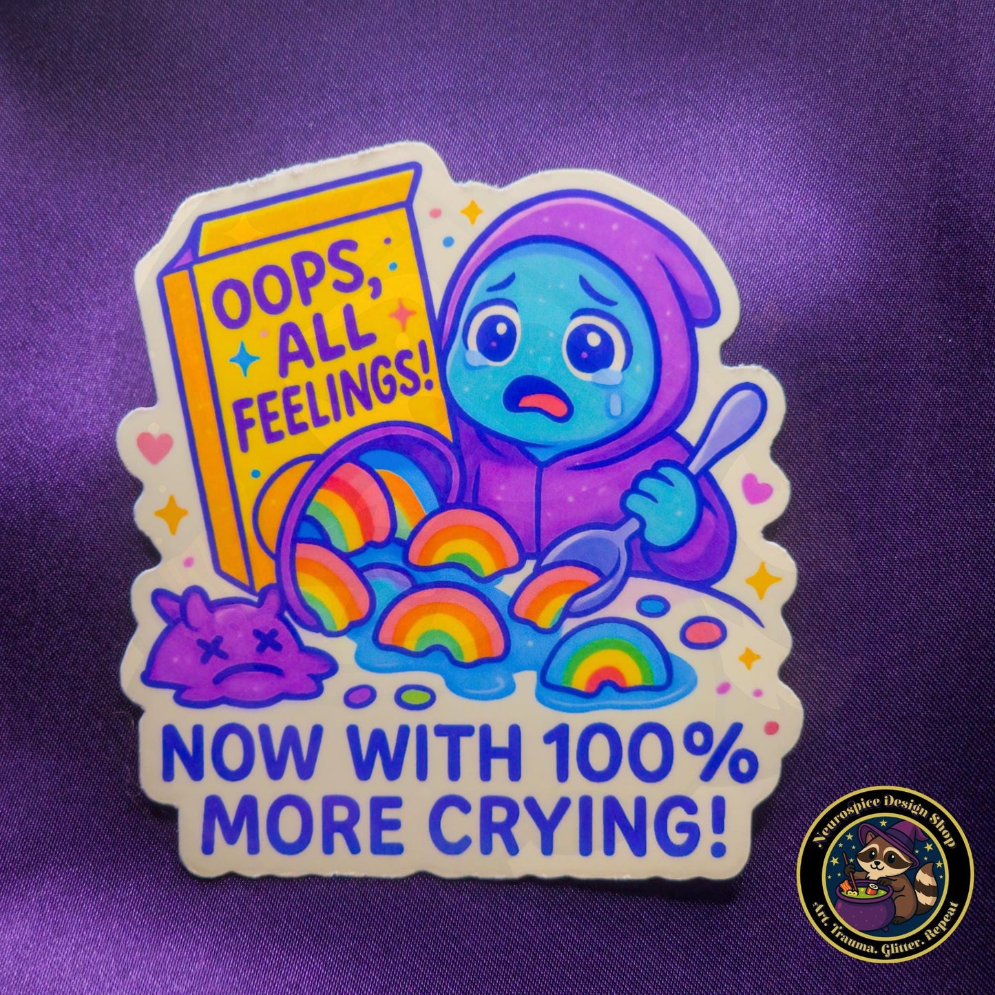 Quirky ADHD & Neurodivergent Stickers: Holographic or Clear Vinyl for Adults' Mental Health Journey My Store