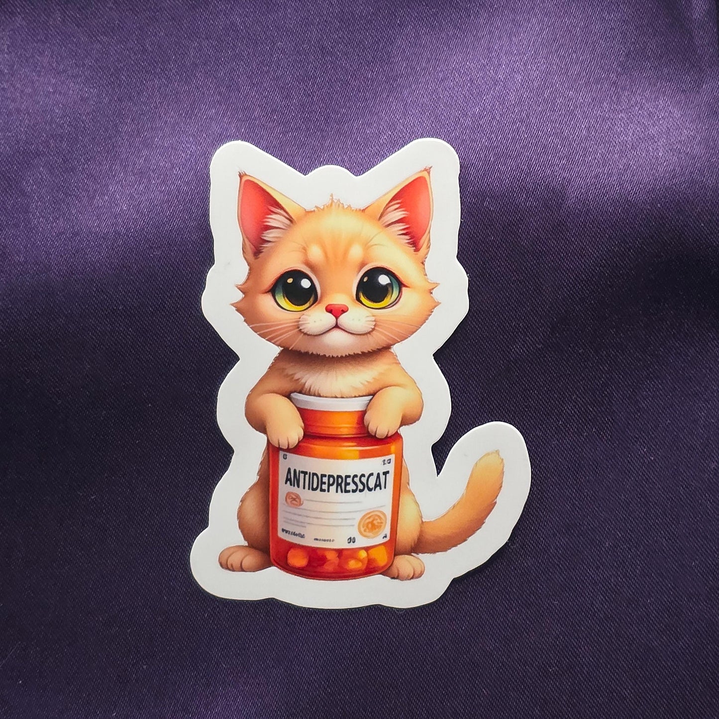 Kawaii Cat Sticker: Cute Waterproof Decal My Store