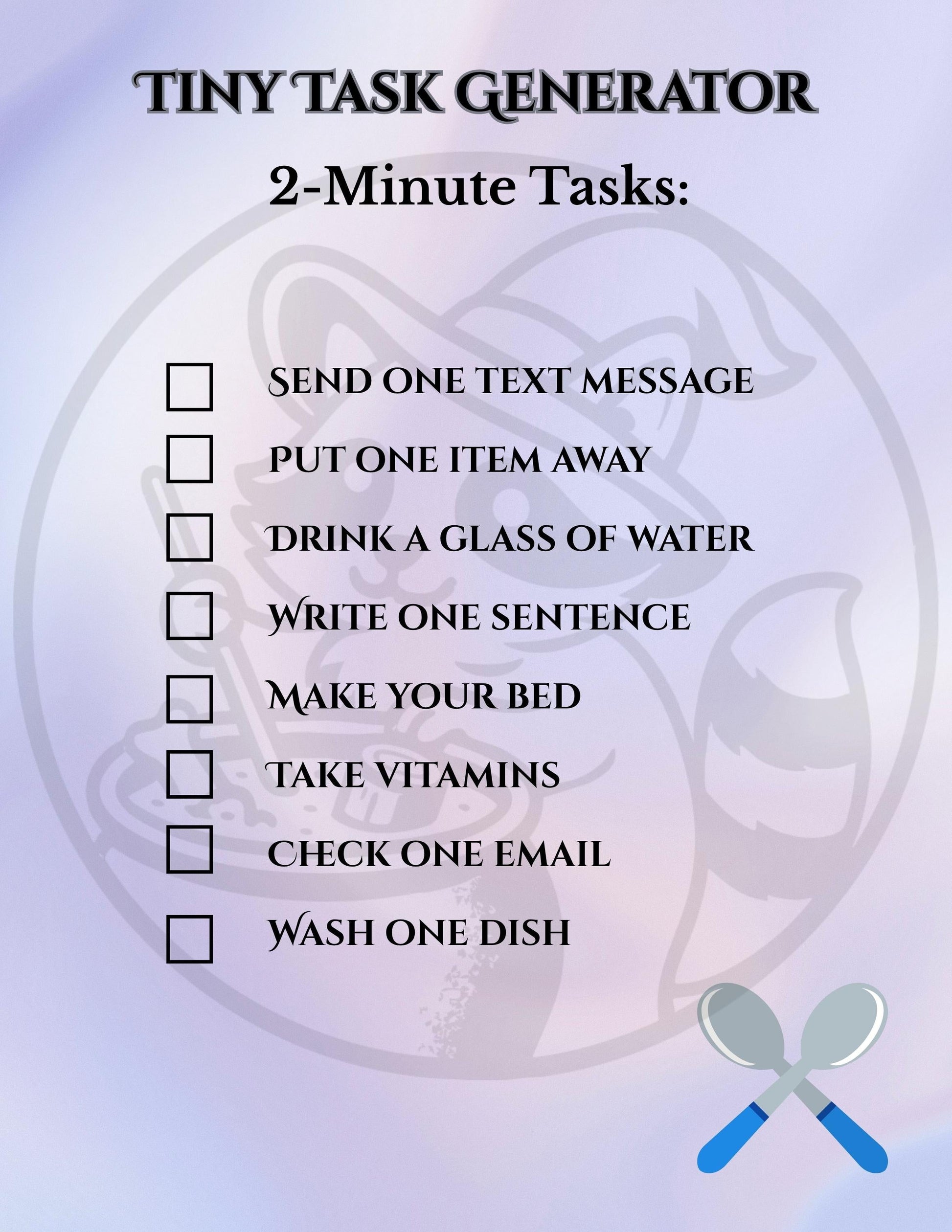 ADHD Paralysis Breaker Kit: 3 Printable Self-Care Tools for Neurodivergents My Store